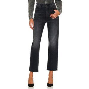 NWT Mother Superior Tomcat in Lie Lie Lies Black High Rise Crop Jeans 28